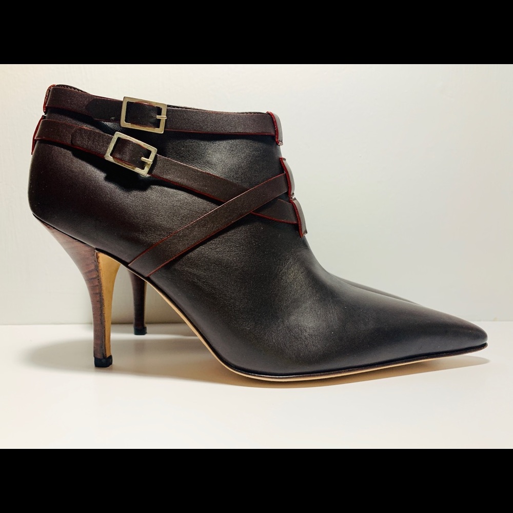 Manolo Blahnik Firiamod Nappa Stiletto Ankle Boot